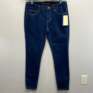 NWT Michael Michael Kors Skinny Denim Jeans Overdyed Indigo 2